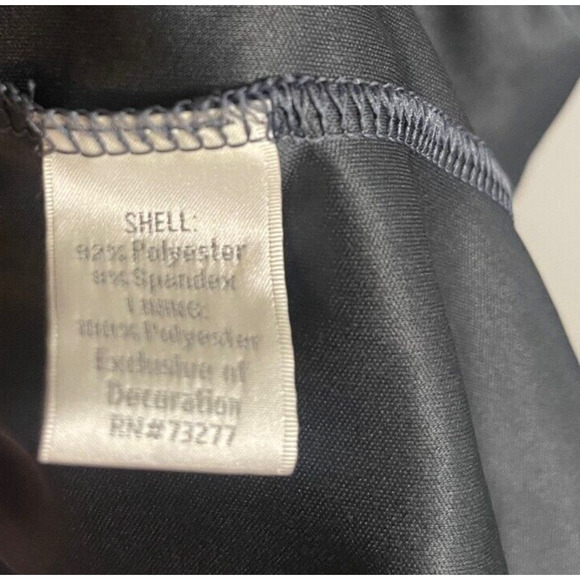 LC Lauren Conrad NWT Navy Lasercut Floral with Key Neck Faux Suede Dress Size XL - Picture 8 of 9